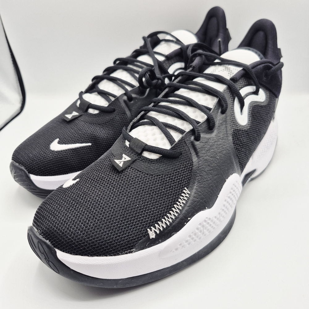 Size 15-Nike Paul George PG 5 TB Team Black White DM5045 001 Basketball Shoes